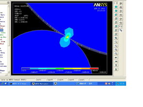cae軟件技術(shù)學(xué)習(xí)交流區(qū)接觸分析,這個結(jié)果正常嗎 三個輥子之間的接觸分析